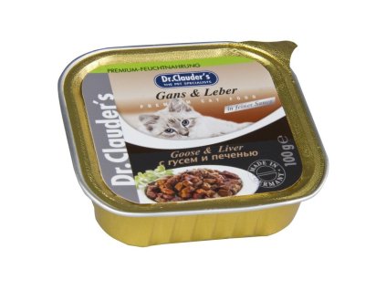 Dr.Clauder´s 100g Gans & Leber (husí s játry) cat  AKCE