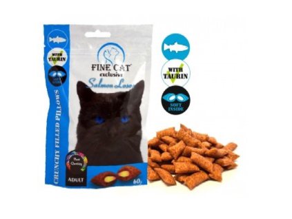 Fine cat Exclusive polštářky losos 60g