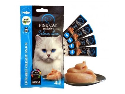 Fine cat Exclusive krémová svačinka Salmon 4x15g