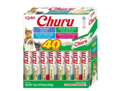 Churu Cat BOX Tuna Seafood Variety 40x14g