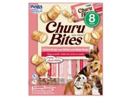 Churu Dog Bites Chicken Recipe wraps Chicken with+Salmon Recipe 8x12g