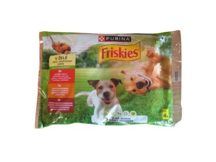 Friskies 85gx4ks kaps., hovězí, kuře, jehně v želé