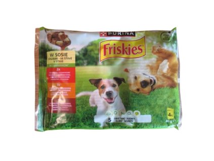 Friskies 85gx4ks kaps., hovězí, kuře, jehně ve šťávě