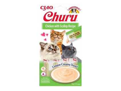 Churu Cat Chicken with Scallop  Recipr 4x14g
