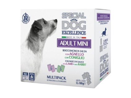 Monge 12x100g Excellence Multibox Mini Lamb/Rabbit dog