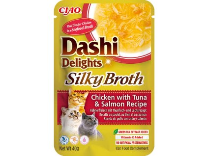 Churu Cat Dashi Delights Silky Broth Chick&Tun&Salm 40g