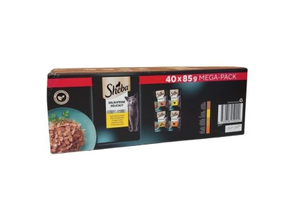 Sheba Delicacy  40 x 85g kapsička drůbeží výběr v želé cat  AKCE