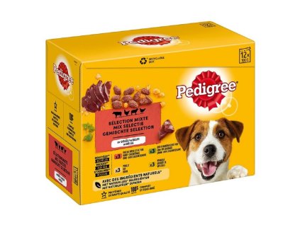 Pedigree 100gx12ks kapsička adult - krabice v želé dog  AKCE