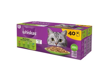 Whiskas 85gx 40ks kapsička výběrové menu v želé cat AKCE