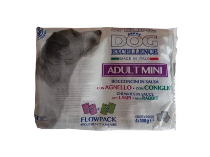 Monge 4x100g Excellence Flow Mini Lamb/Rabbit dog (040943_Z B)