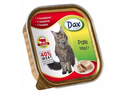 Dax 100g vanička s hovězím Pate cat AKCE