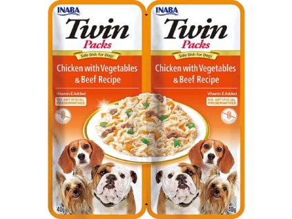 Churu Dog Twin Packs Chick&Veg.&Beef in Broth 2x40g