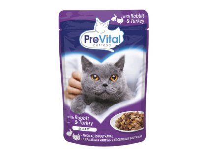 PreVital 100g kapsa krůta+králík v želé cat