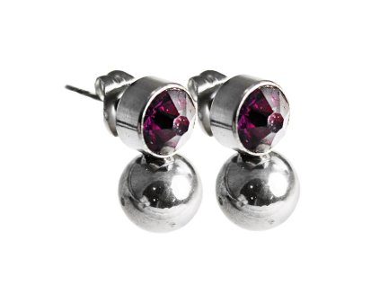 vyr 951 nausnice s fialovym zirkonem