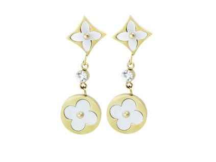 vyr 1571 nausnice vysaci kvety s perleti zlate