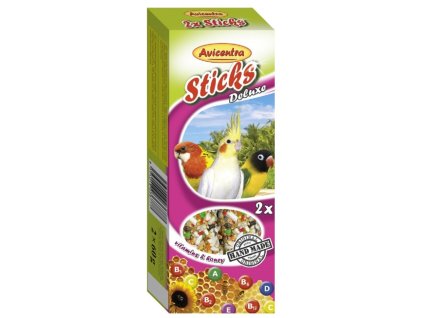 Avicentra tyč papoušek malývit+med 110g