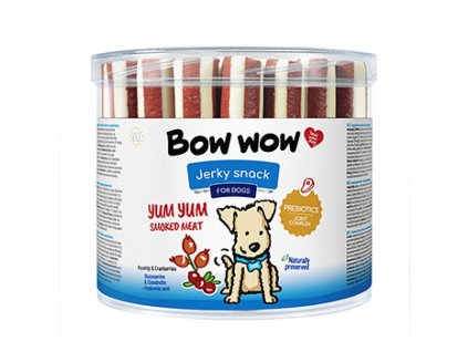 Bow Wow tyč Jerky snack Yum Yum smoked meat 1450g/35ks dog