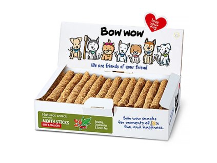 Bow wow Natural  snack Masové tyčinky hovězí a kolagen 1500g dog