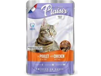 Plaisir 100g kuře+játra kapsička cat