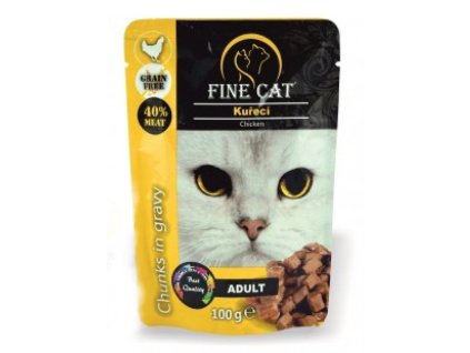 Fine cat kapsička GRAIN-FREE Adult kuřecí v omáčce 100g/22ks