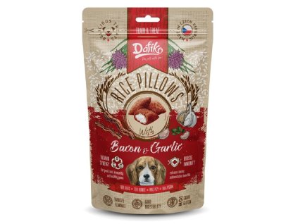 Dafiko 80g Rice Pillows Bacon/Garlic dog