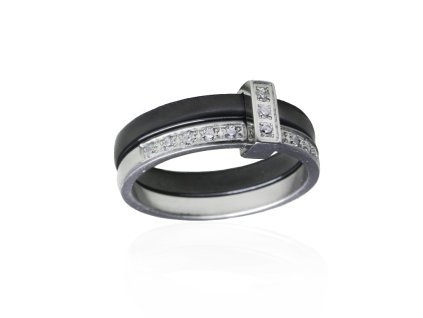 vyr 920 prsten se zirkony keramicky cerny chyrurgicka ocel