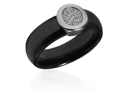 vyr 1001 prsten cerny se zirkony keramika