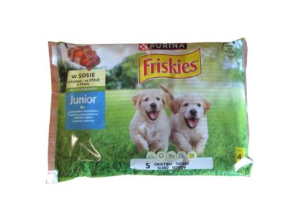 Friskies 85gx4ks kaps.junior kuře s mrkví ve šťávě