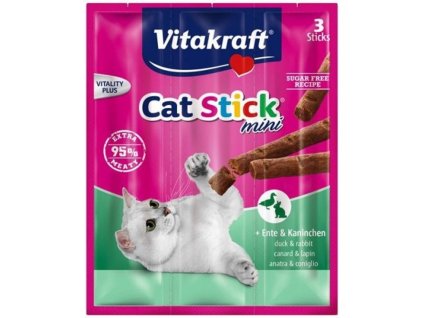 Vitakraft 18g/3ks Cat Stick mini králík+kachna