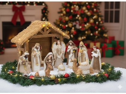KPL. 11 vánočních figurek do 31 cm polyresin *2492