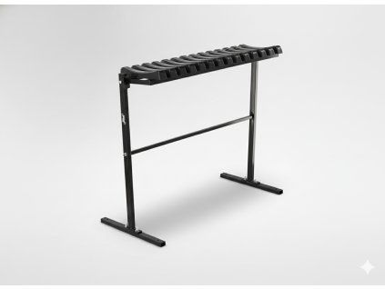 Skládací lavice 86 cm s opěrkou - Černá