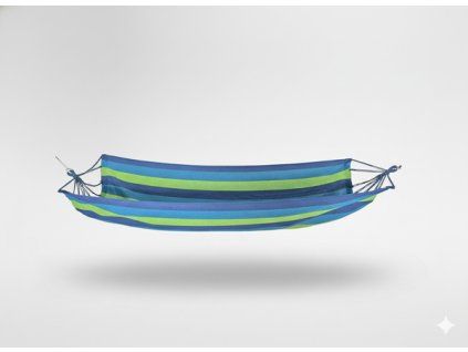 HAMAK 200x100 CM V PÁSKY MODRÝ
