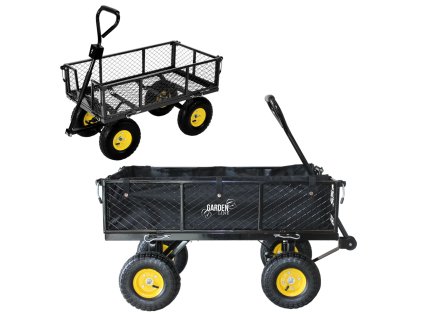 Dvoufunkční zahradní vozík černý