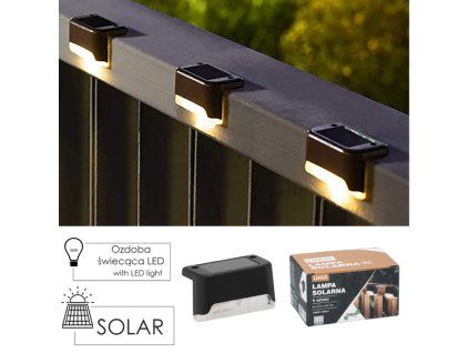 Sada 4 solárních lamp 8 x 4,5 x 4,5 cm LINUS LED teplá bílá