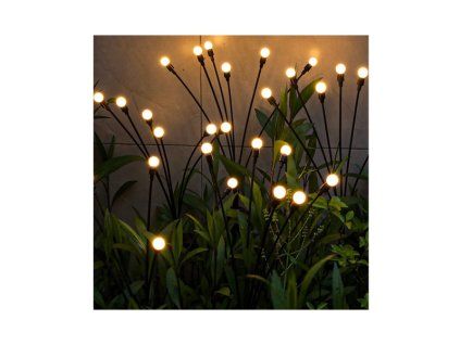 Sada 2 solárních lamp, výška 70 cm, 6 LED teplá bílá
