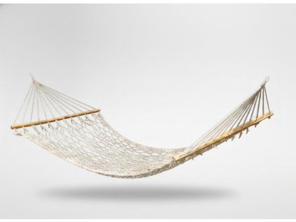 SÍŤOVÝ HAMAK 200 x 80 CM BÉŽOVÝ