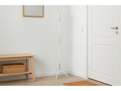 Věšák stojací OMER 178 cm bílý