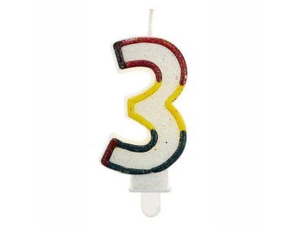 SVÍČKA "3" ČÍSLICE *9999*1206