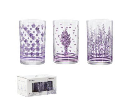 Sada 6 sklenic Lavender Collection 250 ml