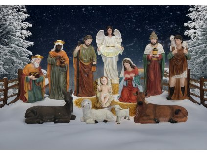 Sada vánočních figurín 12 ks 80 cm