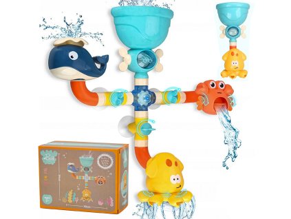 Větrníček do koupele krab, velryba, chobotničky