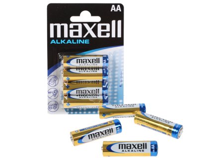 4 ks Alkalické baterie MAXELL AA LR6