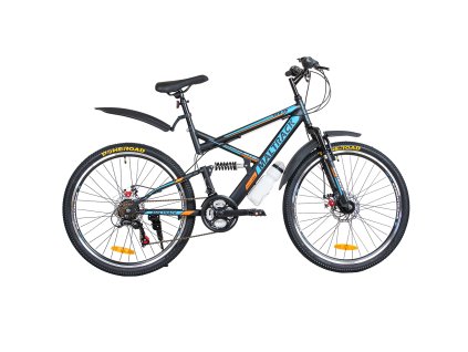 MalTrack [OCEL MTB 26" D-S][ČERNÁ MODRÁ ORANŽOVÁ]