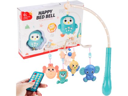 Kolotoč sovička se zvířátky s dálkovým ovladačem