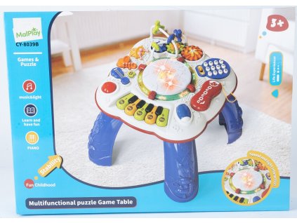 Interaktivní stolek s bubínkem a piánkem