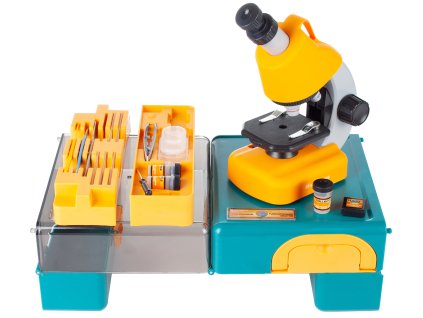 Mikroskop s příslušenstvím v kufříku