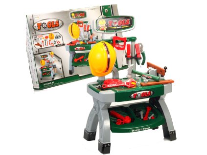 Dílna šedo-zelená s helmou 71cm