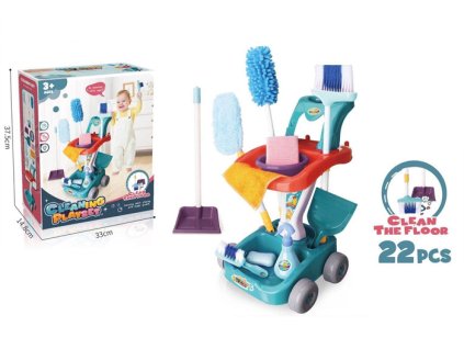 Sada na úklid na vozíku 22 ks