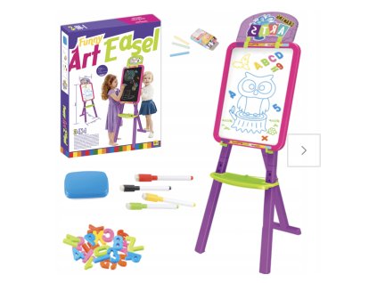 Velká oboustranná křídová magnetická tabule 3v1