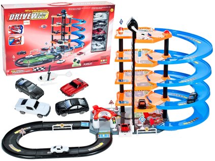 Parkování s dráhou a auty